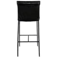 thumbnail image 4 of Iva 31 Inch Bar Stool Chair Padded Rolled Back Black Top Grain Leather- Saltoro Sherpi, 4 of 5