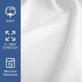 thumbnail image 3 of Awesome Home Ultra Soft Jersey Knit Deep Pocket Sheet Sets Full/Full XL - White, 3 of 5