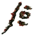 thumbnail image 3 of Adorno navideño para exteriores, corona navideña para pared, guirnalda colgante de Navidad para decoración festiva, 4 Uds., 3 of 14