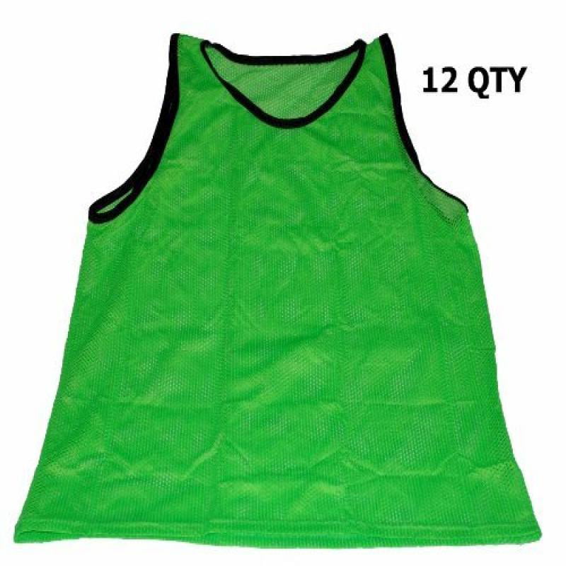 WORKOUTZ YOUTH SCRIMMAGE VESTS YELLOW 6 QTY CHEAP SOCCER PINNIES MESH BIBS 