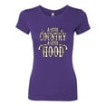 thumbnail image 2 of Wild Bobby, A Little Country, A Little Hood, Pop Culture, Women Slim Fit Junior Tee, Purple Rush, Small, 2 of 4
