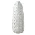 thumbnail image 1 of Mikasa White Embossed Dot Textured Ceramic Vase 6.1x6.1x15.35 Inch, 1 of 5