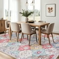 thumbnail image 4 of Toyoso 5x7 Area Rug Living Room Rugs - Washable Vintage Floral Soft Thin Large Rug Indoor Floor No Slip Rug Carpet for Bedroom Under Dining Table Home Office Decor - Multi Red, 4 of 8