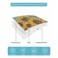 thumbnail image 5 of Vintage Sunflower Twin Size Down Alternative Comforter, Lightweight Comforter Quilt Bedding Set with Pillow Shams Teal Retro Summer Botanical Floral All Seasons Bed Comforter Duvet Insert 68"x86", 5 of 7
