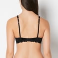 thumbnail image 3 of Full Coverage Lightly Lined Bra With Romantic Lace Wing in Tuxedo Black, 3 of 4
