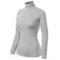thumbnail image 3 of Made by Olivia Women's Basic Long Sleeve High Turtle Neck Slim Fit Top Shirt, 3 of 3