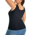 thumbnail image 6 of Plus Size Women's Built In Bra Camisole Top Breathable Comfortable Stretchy Basic Tank Vest for Everyday Wear, 6 of 8