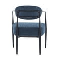thumbnail image 4 of Navy Blue Fabric Chair - Pocket Spring Comfort - Bedroom Corner - Stylish Piece, 4 of 5