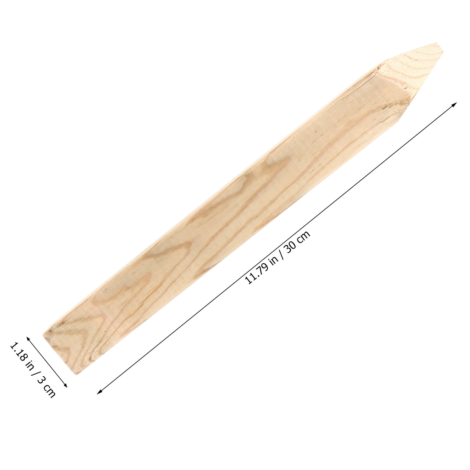 Pawsdot 5Pcs Durable Wooden Measurement Stakes Chocolate Color for Garden Fence and Flower Bed Border