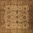 thumbnail image 1 of Ahgly Company Indoor Square Oriental Brown Traditional Area Rugs, 6' Square, 1 of 4