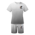 thumbnail image 3 of toraway Mens Suits Big and Tall 2 Piece Men's Summer Tracksuit Plus Size Short Sleeve O Neck Athletic Suit Casual Color Block Drawstring Waist Tracksuit Set M, 3 of 4