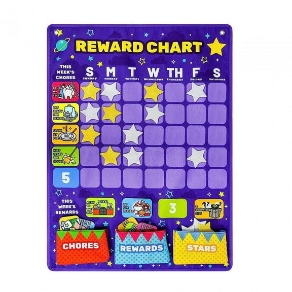 JWQFBC Daily Routine Good Behavior Charts 43 inch x 30 inch Resuable Montessori Hanging