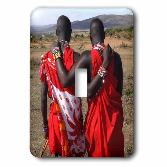 3dRose Masai Mara tribe around the Masai Mara National Park Kenya East Africa - Single Toggle Switch (lsp_10079_1)