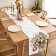 thumbnail image 3 of Valentine's Day Table Runner - 90 Inch Long, Kitchen Dining Table Runner Dresser Scarves, Cute Dog Heart Roses Floral Romantic Farmhouse Decor for Coffee Tables Wedding Party Banquet, 3 of 8