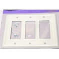 thumbnail image 3 of Amerelle 149RRRW Chelsea Wallplate, 3 Rocker, Steel, White, 1-Pack, 3 of 5