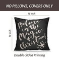 thumbnail image 2 of LALILO Throw Pillow Covers Magic Christmas Lettering Cushion Cover 18" x 18", 2 Pack, 2 of 6