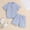 Blue, variant on Trendy Boys Outfits Set Short Sleeve Summer Casual Tops for Toddler Stylish Hawaii Beach Holiday Shirts and Comfortable Shorts Ensemble