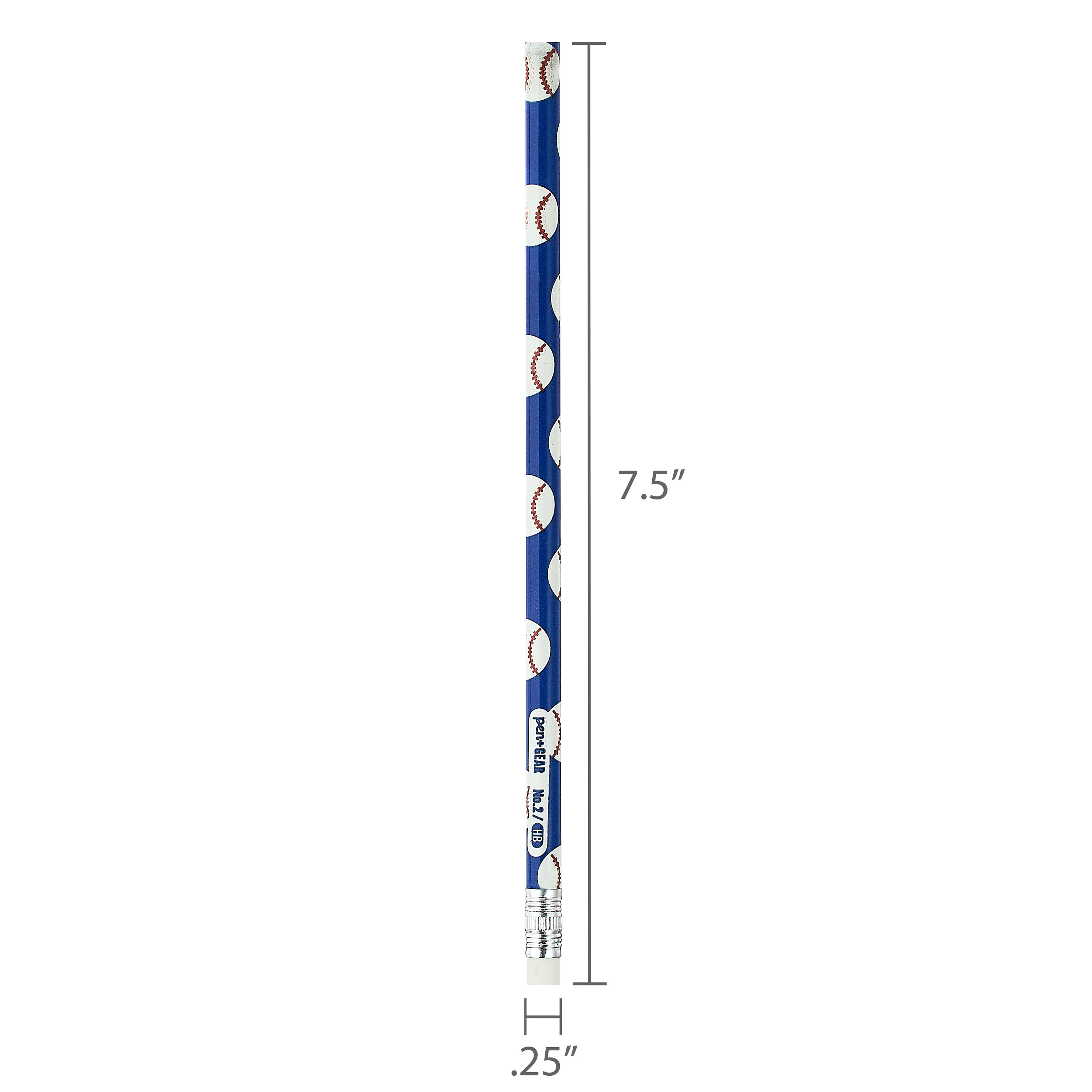 Lápices de madera sin punta con estampado deportivo Pen+Gear, #2 HB, multicolor, 12 unidades 7
