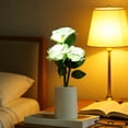thumbnail image 4 of LED Rose Night Light with Vase - Artificial Silk Flower Lamp for Home Decor, Wedding Centerpieces, and Relaxing Gifts for Women on Birthday, Valentine's, and Anniversary, 4 of 5