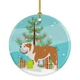 thumbnail image 1 of English Bulldog Merry Christmas Tree Ceramic Ornament, 1 of 1