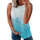 thumbnail image 1 of Playeras,Blusas y Tops,Ropa para Mujer Túnica camisetas sin mangas para las mujeres Camiseta de verano sin mangas con cuello redondo y estampado de verano para mujer (Sky Blue, L), 1 of 6