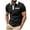 Black, variant on Summer Collar Fashion Chest Pocket Short Sleeved Men's Short Sleeved Shirt Button Short Sleeved Collar Top/shirt
