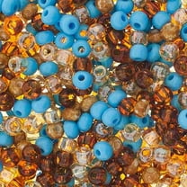 John Bead Czech Glass Seed Beads 6/0 (500g) Opaque Turquoise Mix Bead