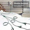 thumbnail image 5 of BN-LINK Outdoor Extension Cord 1 to 3 Splitter, 25 ft Power Cord, Multi Grounded Outlets, 16/3 SJTW Weatherproof for Lighting, Landscaping & Holiday Decorations, ETL Listed, 5 of 6