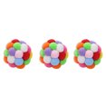 thumbnail image 1 of 3 piezas de juguete de gato colorido de peluche divertido interactivo Bell Bouncy Ball (multicolor) Tmvgtek Para estrenar, 1 of 8