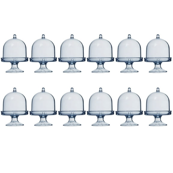 Stylish Dessert Display Plate 12pcs Cake Stand with Cover for Birthday Wedding Halloween Party Supplies