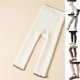 thumbnail image 2 of Girls Winter Fleece Leggings Stretchy Warm Pants Soft Warm Cotton Fabric For Outdoor Activity Everyday Wear oat XXL, 2 of 4