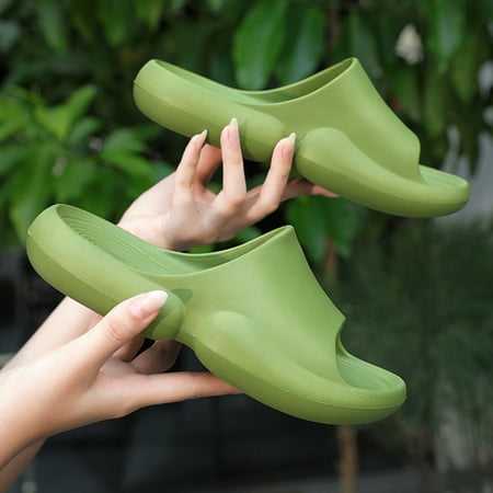 

YOTAMI Womens Sandals Non Slip Casual Flat Comfortable Indoor and Outdoor New Arrivals Slippers Sandals Shoes for Women Men Green 5.5