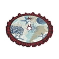 thumbnail image 2 of Junzan Christmas Tree Skirt 30",Xmas Winter Holiday Party Indoor Outdoor Home Decor (Algae Corals And Seashells ), 2 of 7