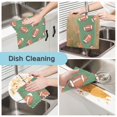 thumbnail image 2 of Yayeee 6 Pack Kitchen Dishcloths for Washing Dishes Soft Absorbent Microfiber Towels, Green American Footballs, 2 of 9