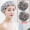 Gray, variant on Bxaolu Elastic Shower Cap, Double-Layer Waterproof Reusable, Thickened&nbsp;Shower Bonnet for Women (1Pack, Rose Gold)