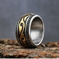 thumbnail image 2 of Men's Vintage Domineering Totem Circle 14K White Gold Rings Size 7-15, 2 of 8