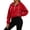 Red Cropped Sweatshirt, variant on Women's Cropped Zip Up Hoodies Half Zip Pullover Women Fall Fashion Y2k Sweatshirts Drawstring Long Sleeve Hoodie Tops Solid Color Crop Sweatshirt with Pocket Black XL