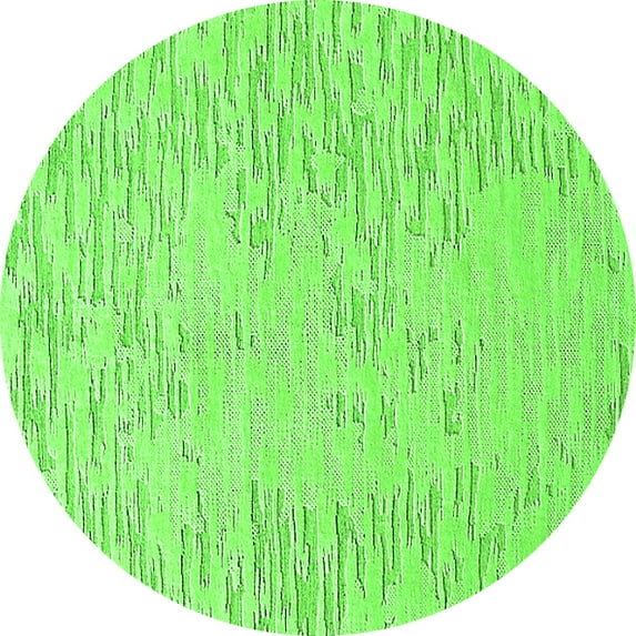 Ahgly Company Indoor Round Solid Green Modern Area Rugs, 6' Round
