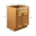 thumbnail image 4 of Design House Brookings Solid Wood 24" Fully Assembled 2-Door Shaker Bathroom Vanity Cabinet, Modern Birch, 4 of 17