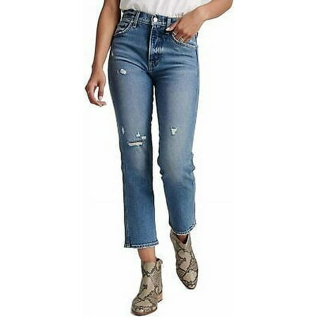 New Lucky Brand Womens Voyage Blue Authentic Straight Crop Jeans US 6 / 28, 7215-4M
