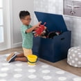thumbnail image 2 of KidKraft Austin Wooden Toy Box/Bench with Safety Hinged Lid - Blueberry, 2 of 8