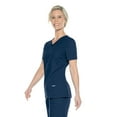thumbnail image 3 of Landau Essentials Tailored Fit 4-Pocket V-Neck Scrub Top for Women 8111, 3 of 8