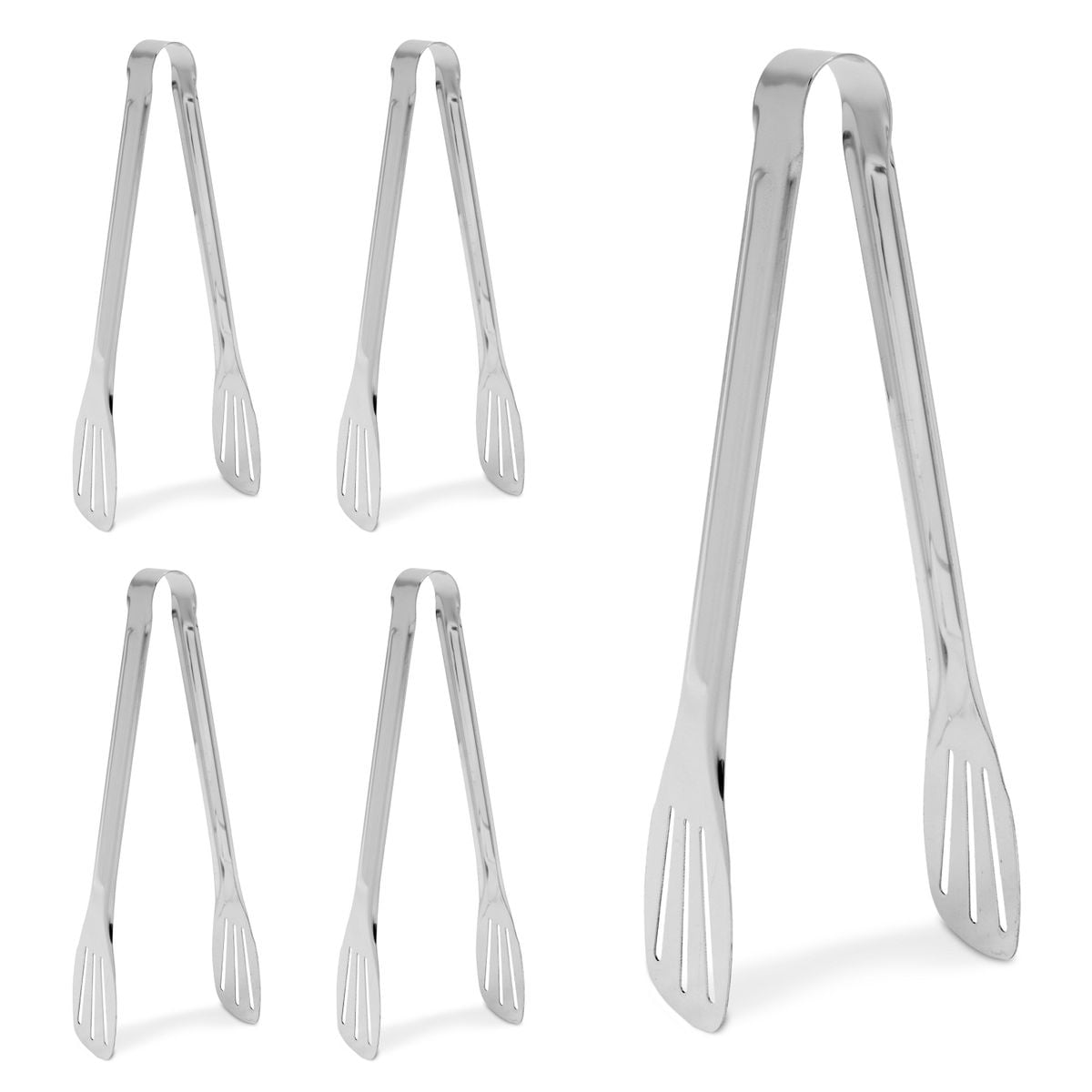 Black 9&12 Salad & Grill Stainless Steel Serving Tongs with Silicone Tips Kitchen Tongs Set 