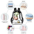 thumbnail image 6 of Invader Zim Gir Pig Clear Backpack Transparent Bag 17 Inch Large Capacity Laptop Daypack Clear Through Backpack Travel Bag For School Daily Office Holiday, 6 of 8