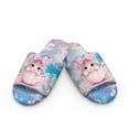 thumbnail image 2 of COEQINE Cat Teacup Butterfly Slip On House Slippers Cozy Fluffy Sandals Soft Open Toe House Slides Trendy Bedroom Shoes Foldable Travel Slippers for Her Women Men Guest, 36-37, 2 of 7