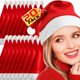 thumbnail image 2 of 20/1 piezas de sombreros de Navidad para adultos y niños, sombrero de Papá Noel rojo no tejido, feliz Navidad, regalos de Año Nuevo para el hogar, suministros festivos para fiestas, 2 of 5