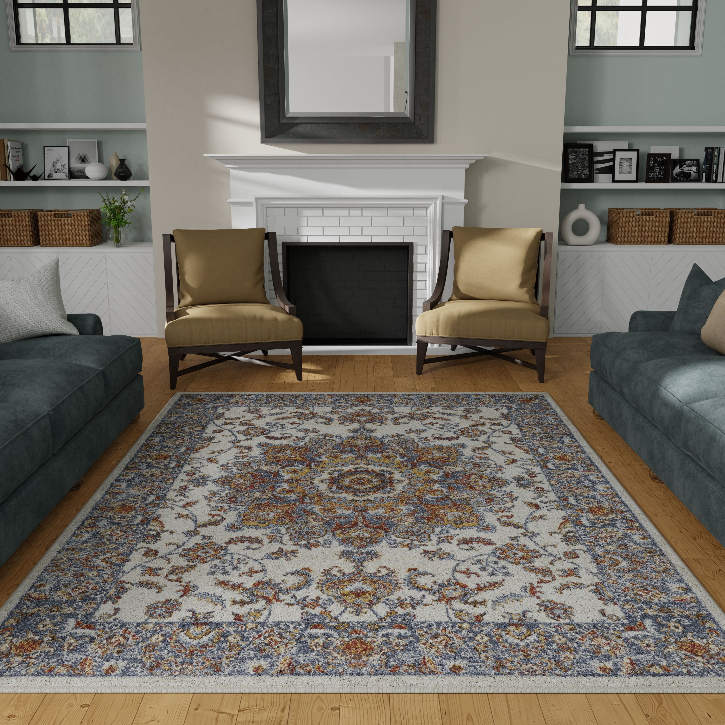Loomaknoti Alsbrooke Amrenta 3' x 5' Ivory Oriental Indoor Accent Rug