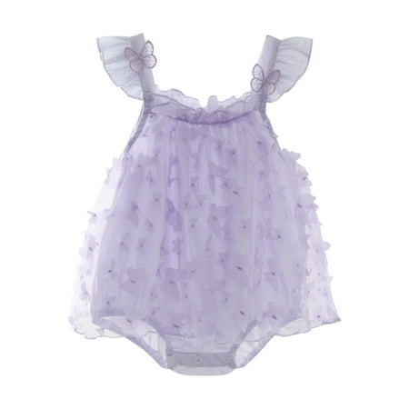 

MANHUJI Baby Girl Outfits Infant Girls Sleeveless Butterflies Romper Bodysuit Newborn for Children Clothes Fashion Baby Boy Baby Clothes Baby Clothes Girl (Purple 66)