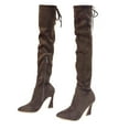 thumbnail image 2 of Glaze Women Suede Dress Over the Knee Boots Side Zipper with Sculptural Heel, 2 of 4