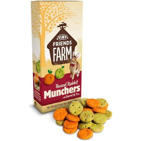 Tiny Friends Farm Russel Rabbit Munchers with Carrot & Leek [Small Pet, Small Pet Treats] 4.2 oz